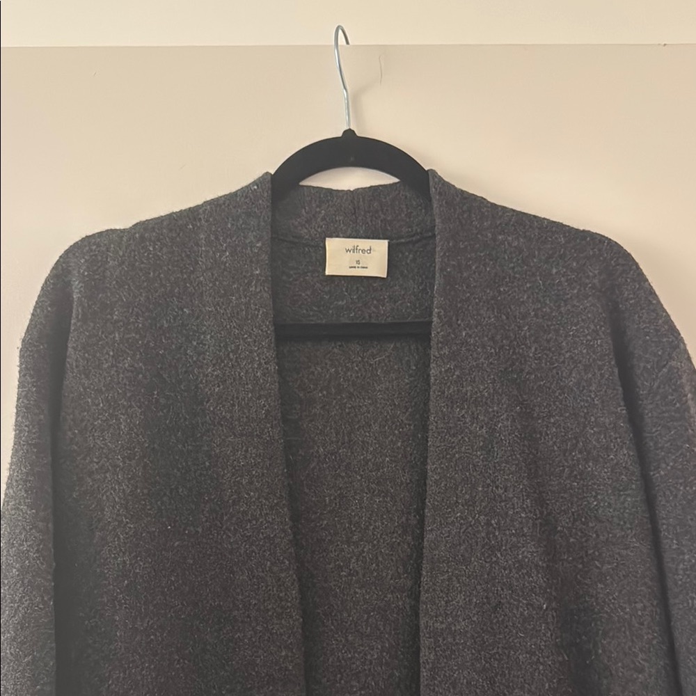 Wilfred Aritzia Gray Long Open sweater blazer / Cardigan